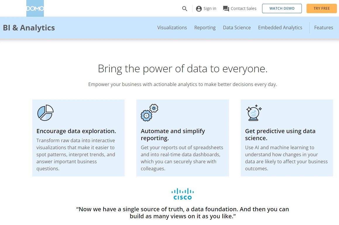 Domo Website graphic