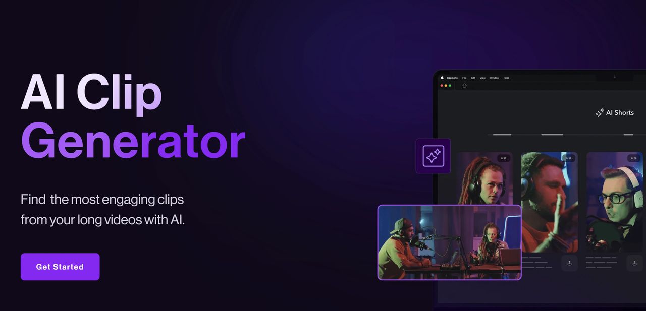 graphic that says AI Clip Generator