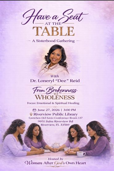 Invitation to a sisterhood gathering focused on emotional and spiritual healing.