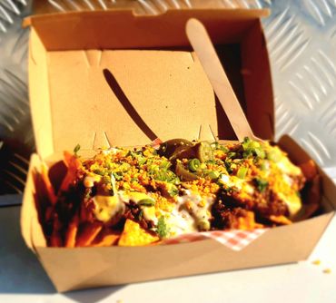 Nachos' on corn chips