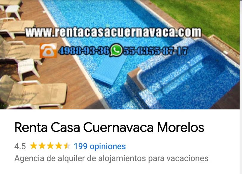 Reservaciones | Renta Casa Cuernavaca Fin de Semana