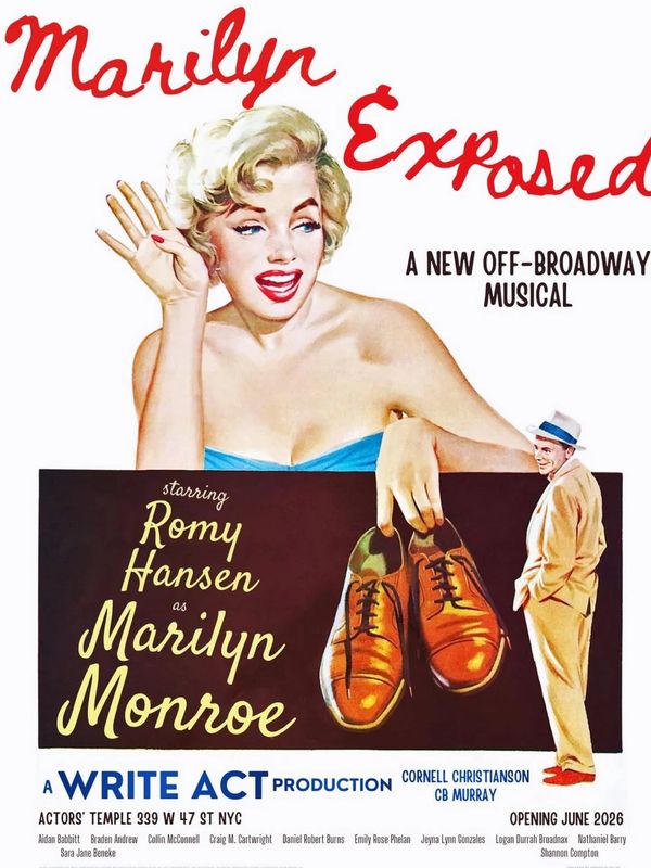 Poster for 'Marilyn Exposed,' an Off-Broadway musical starring Romy Hansen as Marilyn Monroe.