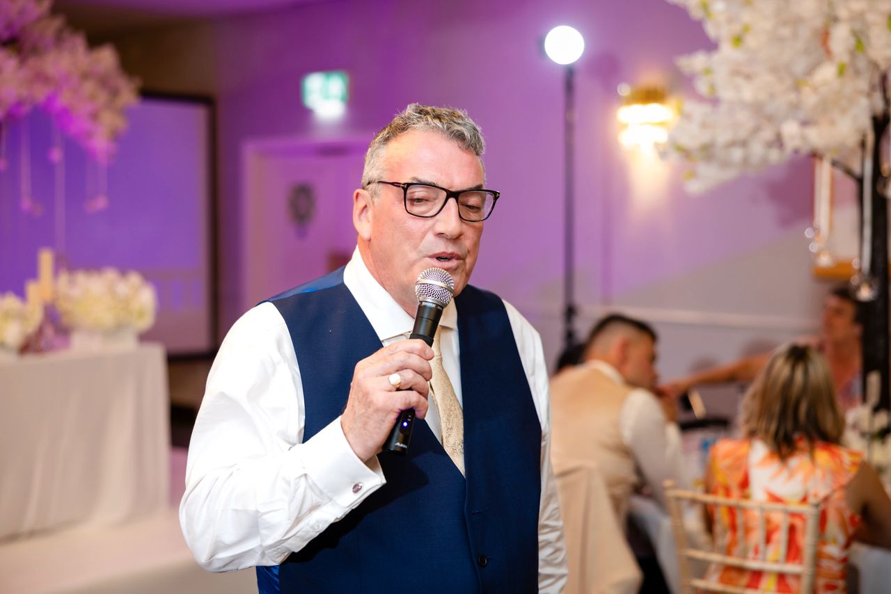 Groom Sings for his Guests