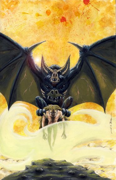Walter Koenig's Things To Come cover #0, 2010, gouache on Bristol board.