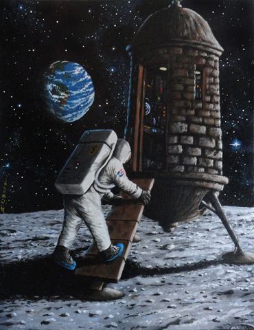 The Arrival, 2017, 30" x 24", acrylic on canvas.