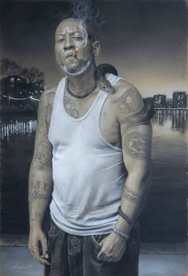 Mr. Shephard.  24x36 Charcoal  