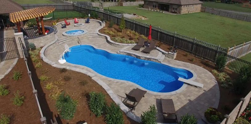 Outdoor Living, Fiberglass pool & spa