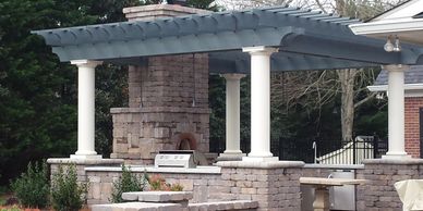 Pergolas, Outdoor Kitchens, Pizza Ovens, Firepits, Fireplaces
