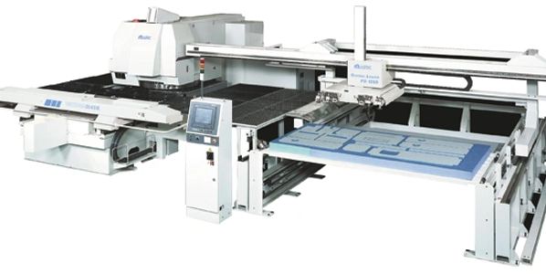 Large industrial machine for precise cutting and processing.