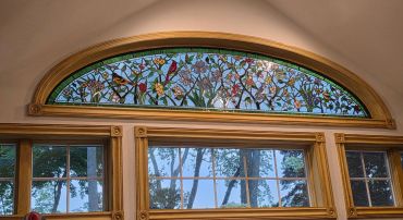 Stained glass dome, long island stained glass, architectural glass, stained glass, art glass, dome, 