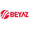 Logo of Beyaz featuring a red and white globe design with bold red text.