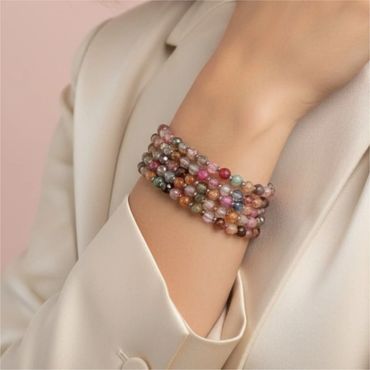 Multicolour agate bracelets.  $30