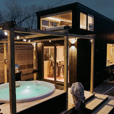 BLUSH: A boutique TINY home with private spa and champagne lounge