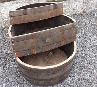 3 tiered hogshead whisky barrel planter by wee dram barrel creations
