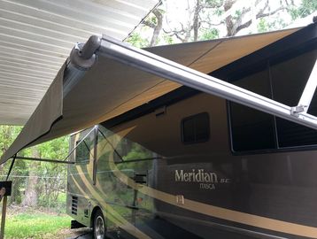 Patio awning, Double stitched Solarfix thread, replacement awning, CoachGuard, 10 year warranty