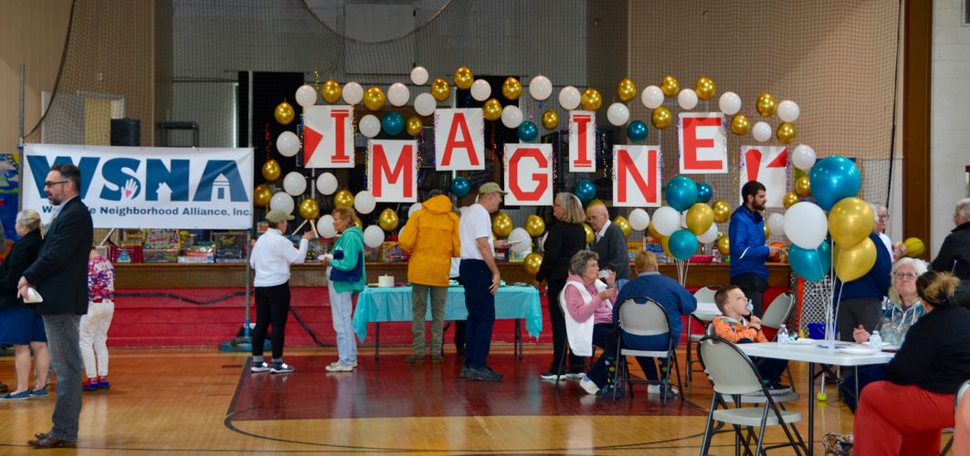 Neighbors gathered in fellowship to provide resources and help to one another.