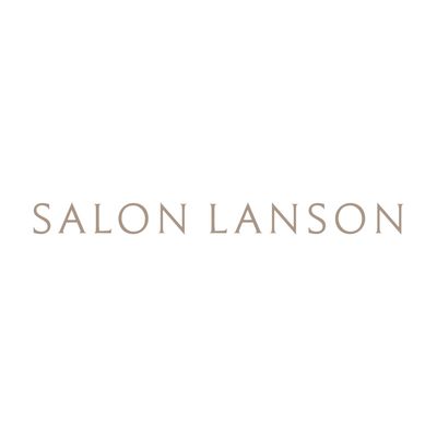 Elegant text logo for Salon Lanson in a minimalist style.
