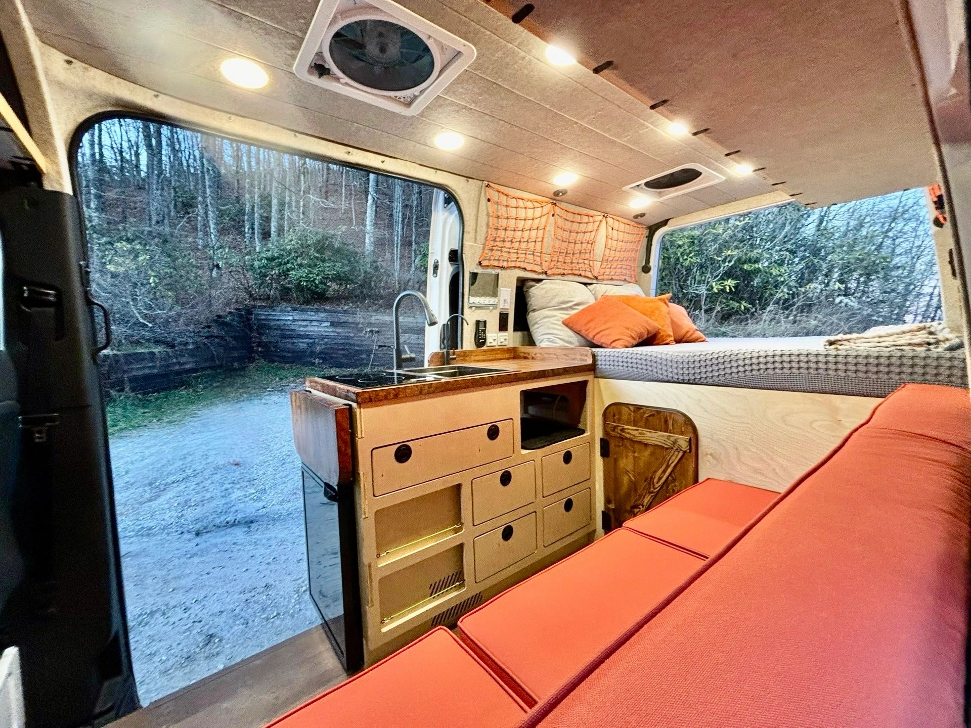 Installing a sound barrier ceiling in your van that's easy to remove