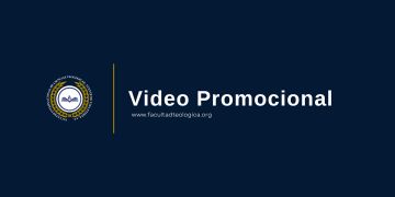 Promotional video title slide with a logo on a dark blue background.