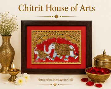 Sacred Gaja Pair — Royal Elephant Procession