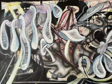 Original contemporary painting by NGU ARTS, expressing emotional depth through layered abstraction.