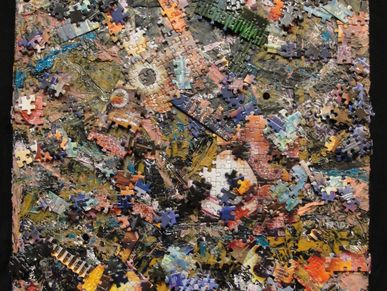 Original puzzle-constructed artwork, contemporary fine art built through fragmentation and unity 