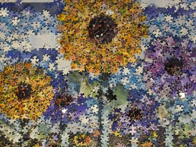 Original puzzle-constructed artwork, contemporary fine art built through fragmentation and unity 