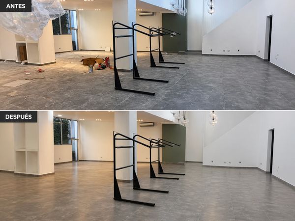 Limpieza final de obra y acondicionamiento de oficina corporativa previo a ocupación en El Salvador
