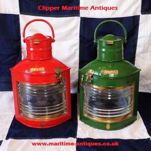 antique ships lanterns port and starboard ship lamp maritime nautical marine lighting