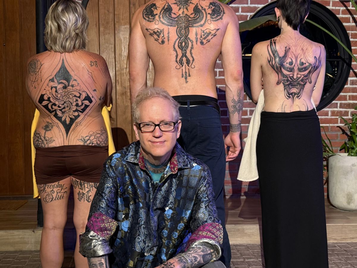 Lacey, Max and Ash with fresh ink