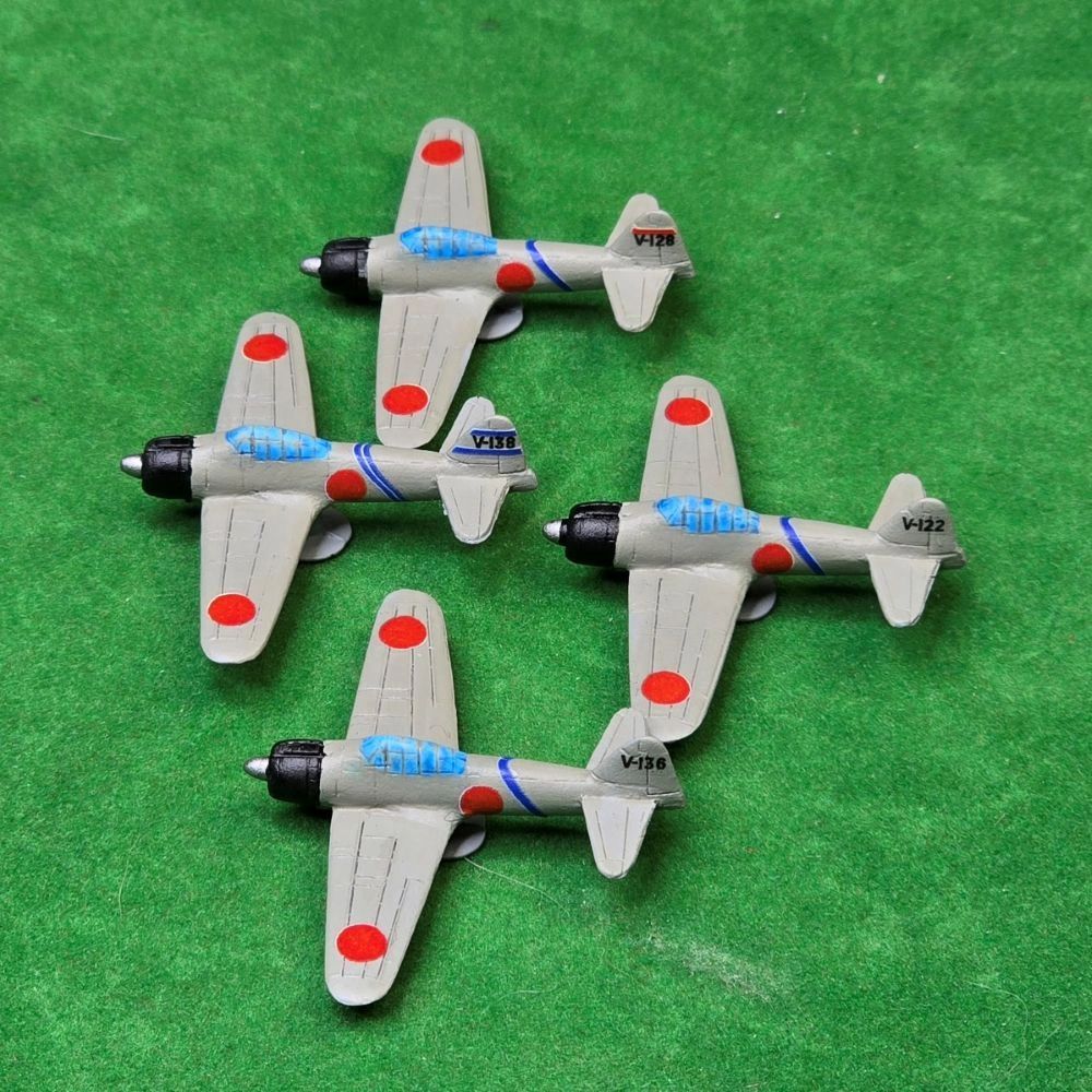 Mitsubishi A6M2 and A6M3, 1/285 scale, Painted Models sets of four