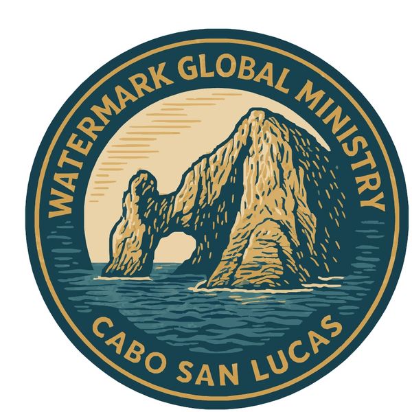 Logo featuring Cabo San Lucas rock formation with Watermark Global Ministry text.