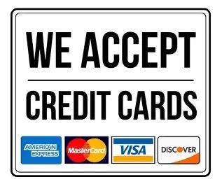 Credit Cards Accepted online