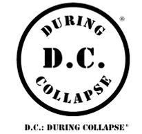 D.C.: DURING COLLAPSE registered trademark circle logo and title