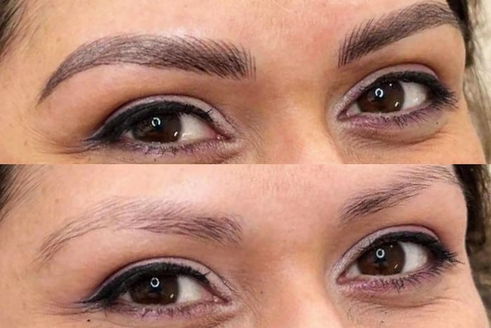 Microblading before and after photo