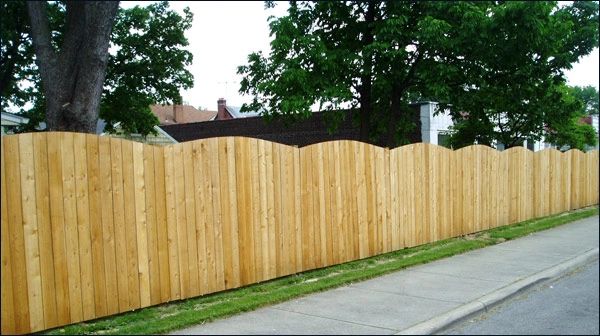 wooden fence scallop style