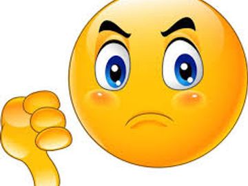 Angry emoji showing a thumbs down gesture.