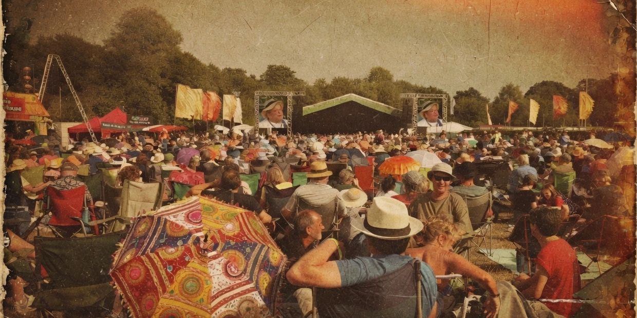 Large crowd at an outdoor music festival on a sunny day.