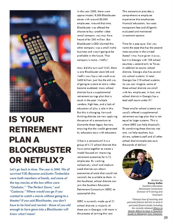 A picture of what the first page of Danny Kofke's article looks like. 