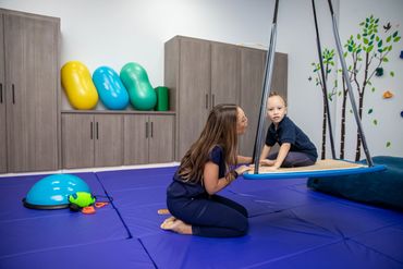Occupational therapy activities in the gym