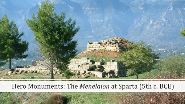 The stone remains of the Menelaion, an ancient sanctuary in Sparta