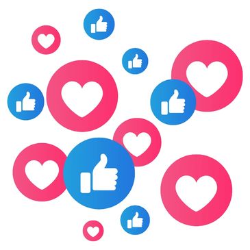 Likes and loves social graphic