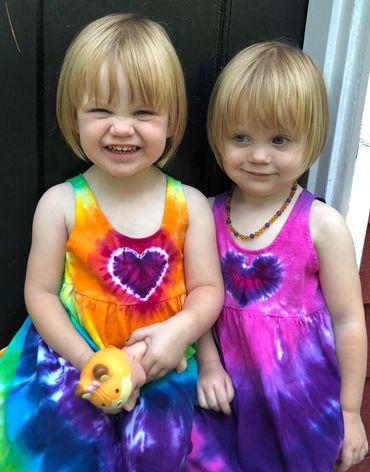 Tie dye jumper dresses