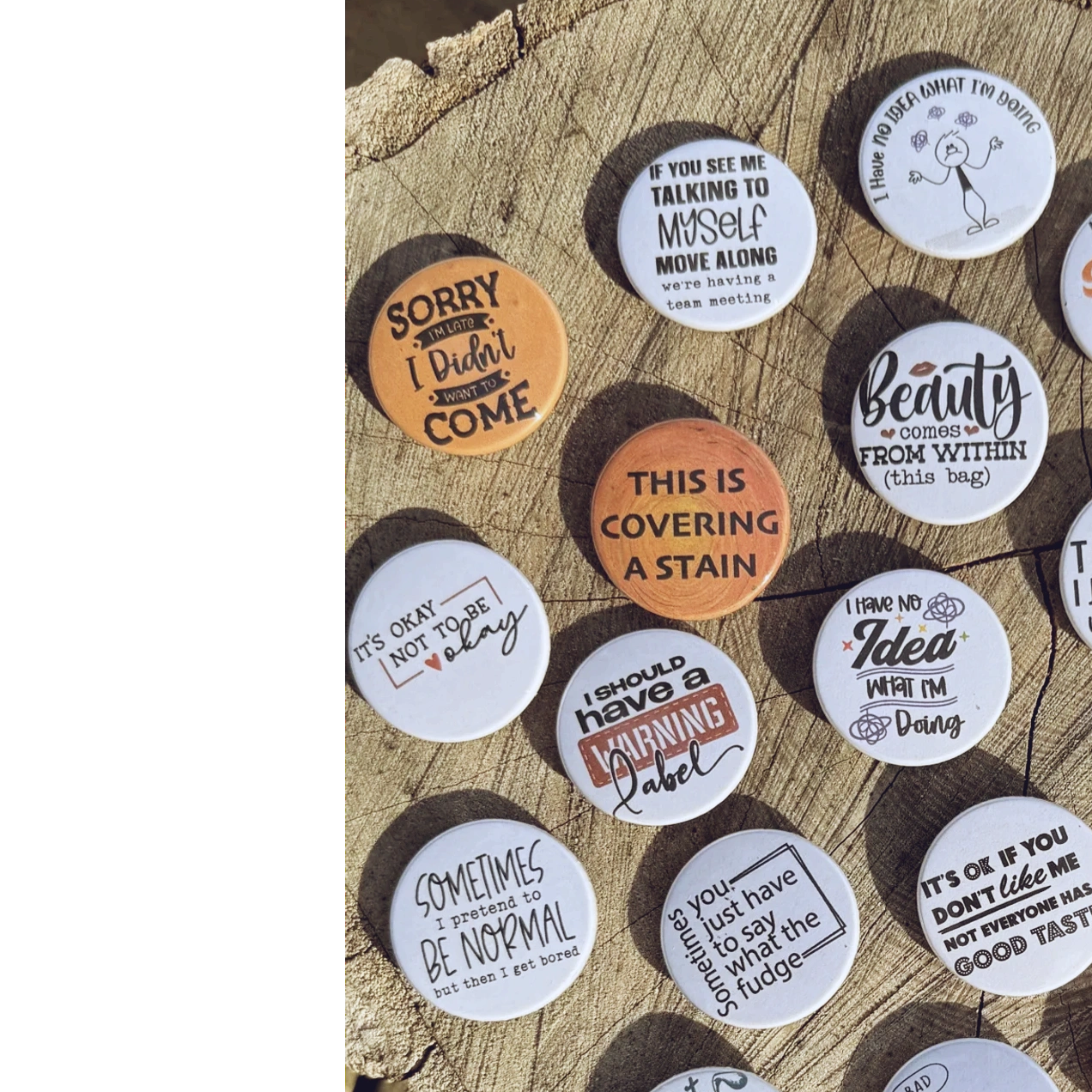 Selection of funny badges