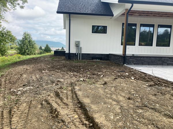 Stone veneer around entire house