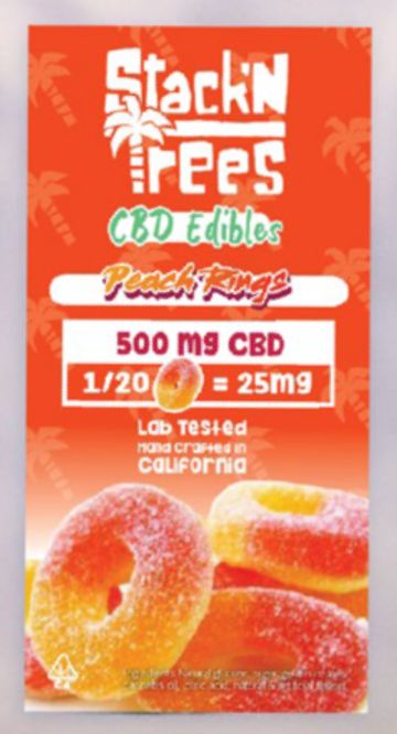 CBD Gummy Peach Rings