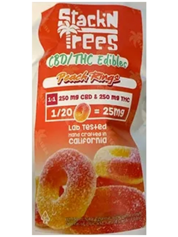 CBD/THC Gummy Peach Rings
