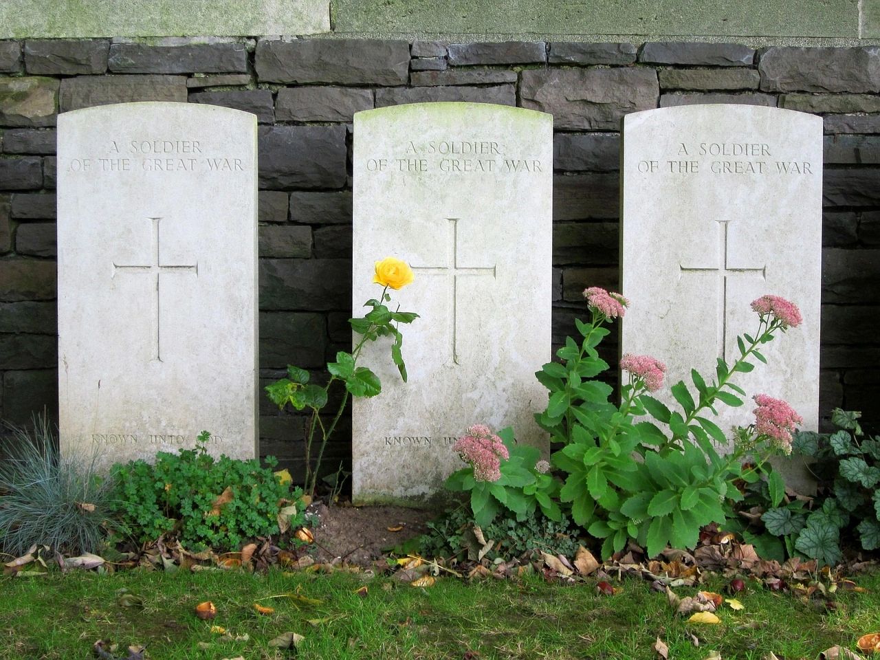 Three WWI soldier graves 