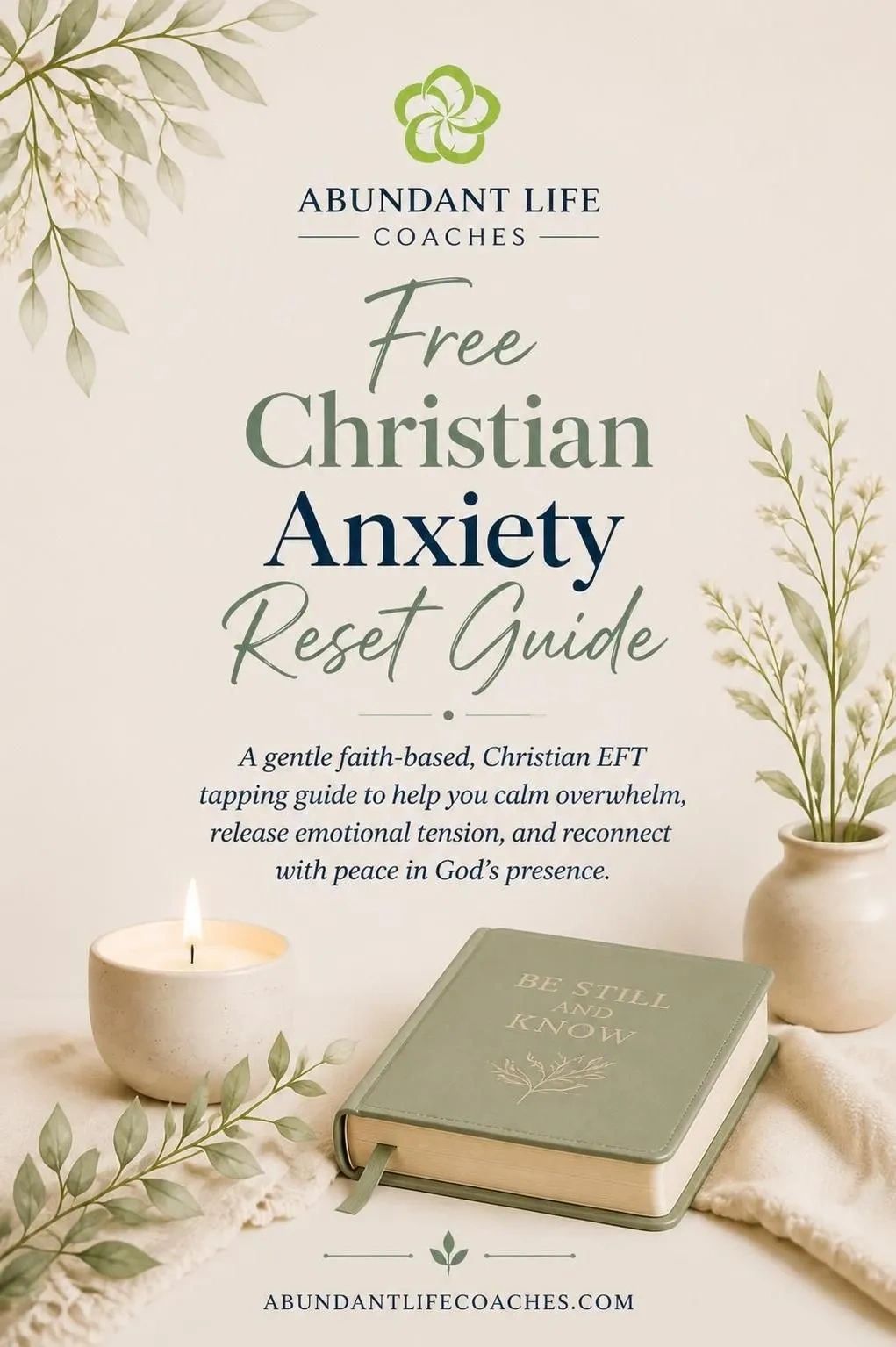 Free Christian Anxiety Reset Guide, Christian EFT Tapping Script and Basic How-to, Prayer Taps App