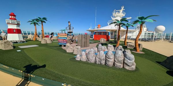 The min-golf course on board Royal Caribbean's Liberty of the Seas